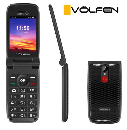 VOLASTROFLIPNG  TELÉFONO MÓVIL VOLFEN ASTRO FLIP NEGRO