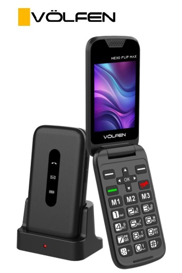 VOLNEXOMAXNG  TELÉFONO MÓVIL VOLFEN NEXO FLIP MAX NEGRO